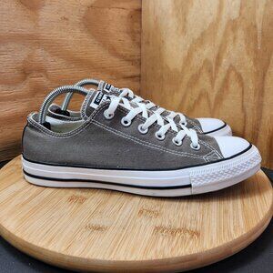 Converse Chuck Taylor All Star Mens Gray Canvas Low Top Sneakers Size 8